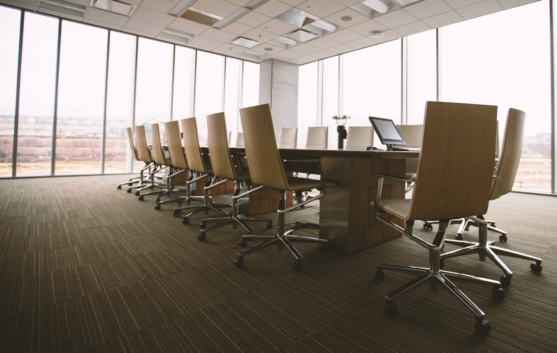 boardroom table and chairs