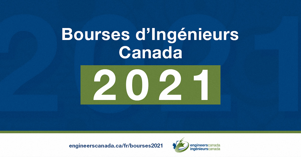 graphique announcing engineers canada's 2021 scholarships