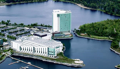 Hilton Lac-Leamy building and property from the air