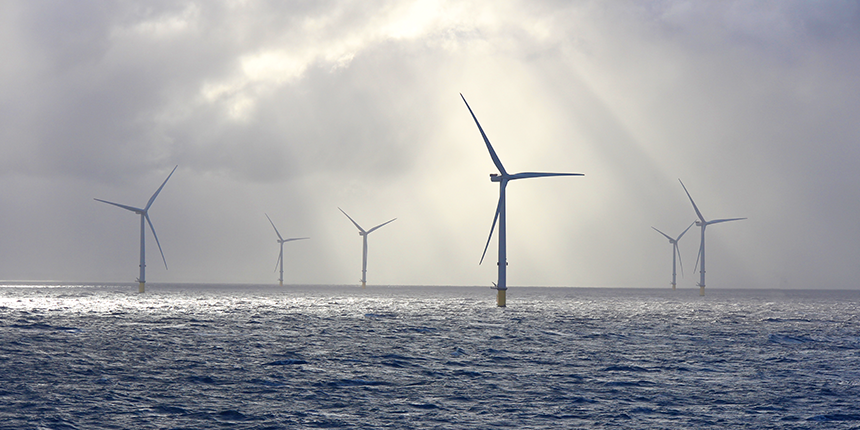 Windmills on the sea