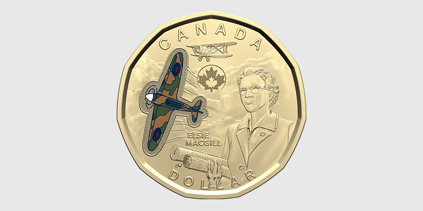 New $1 coin features engineer and “Queen of the Hurricanes,” Elsie MacGill