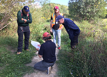 Team in the field