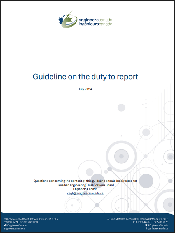 Guideline on the Duty to Report coverpage