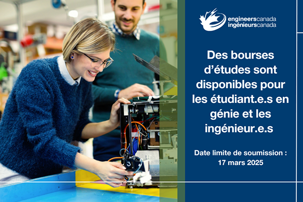 Bourses d’Ingénieurs Canada destinées aux étudiants et étudiante