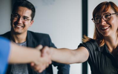 two people shaking hands