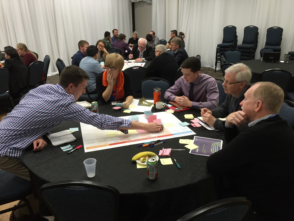 people working together at a table