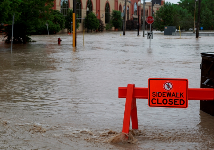 flooded road