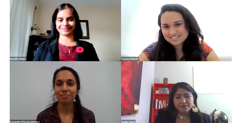 Women in an online meeting 
