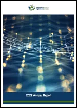 Abstract image of blue network for Annual Report 2022