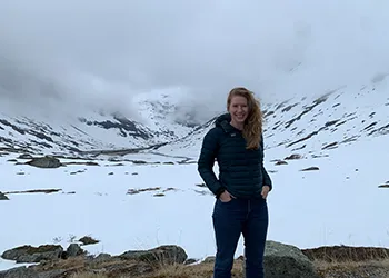 Laura Hutchinson en hiver