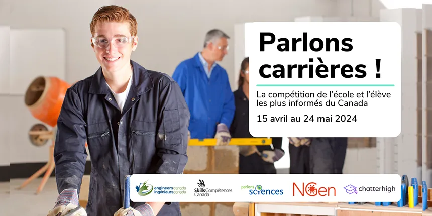 Graphique promotionnel d'événement avec étudiant et logos