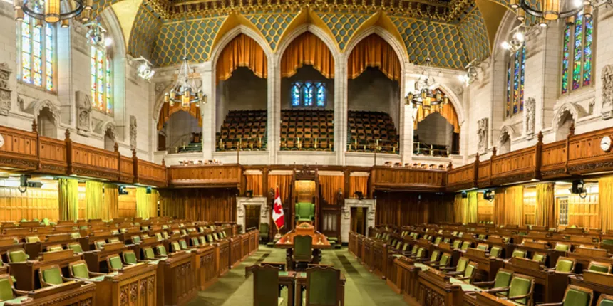 L'intérieur de la Chambre des communes d'Ottawa