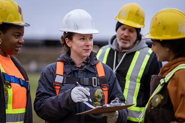 A group of engineers on a job site