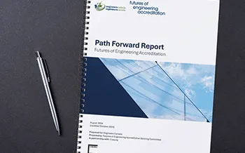 Cover of the report on a desk
